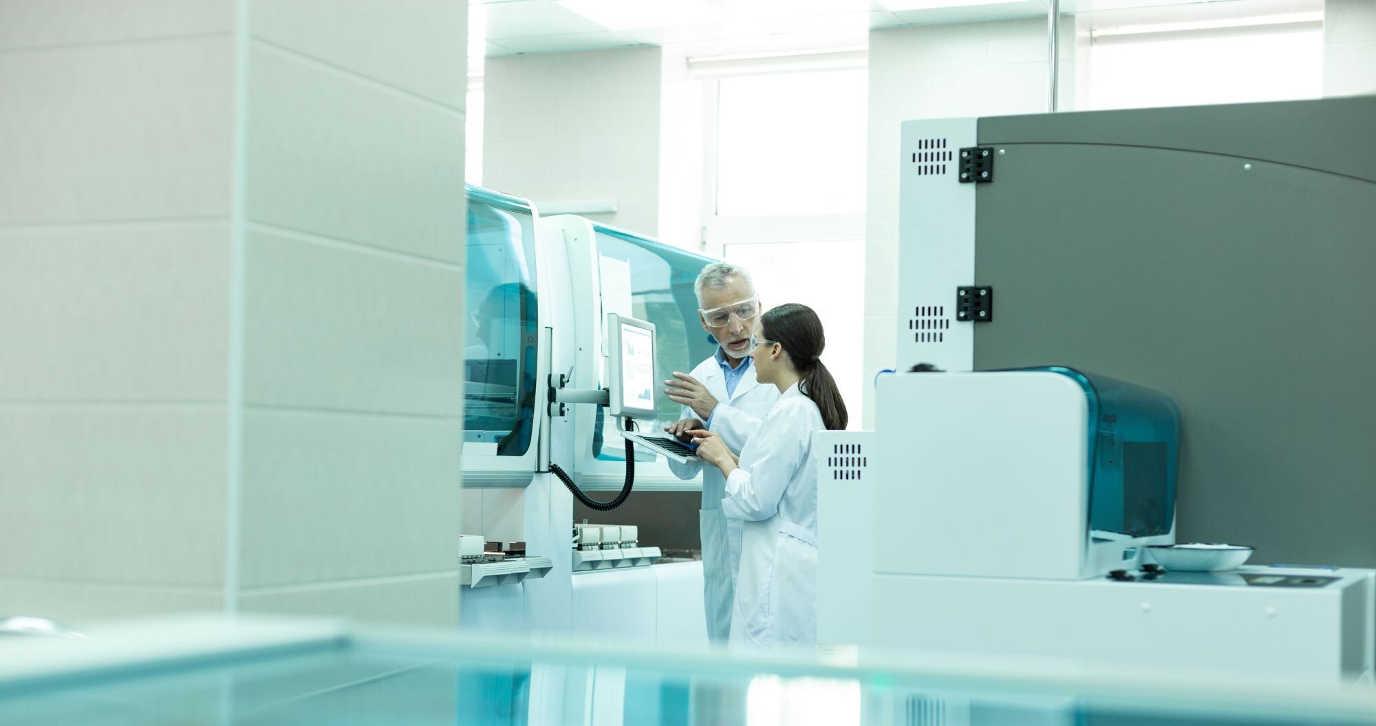 Team of scientists working in research laboratory